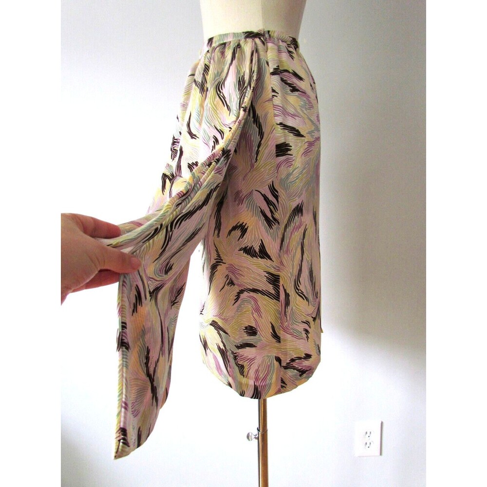 Missoni Silk Skirt Pastel Sz 40 4 Scarf Accent Runway As seen on Hollywood Star - Picture 10 of 16